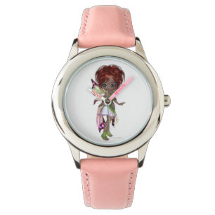 Montre Féerie magique féerique dans une robe rose et