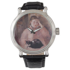 Montre Femme avec un chat (par Edouard Manet)