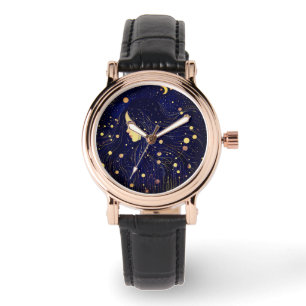 Montre Femme céleste déesse Lune étoiles Ciel