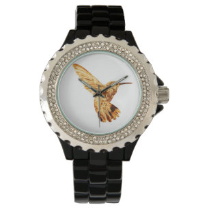 Montre femme colibri d'or