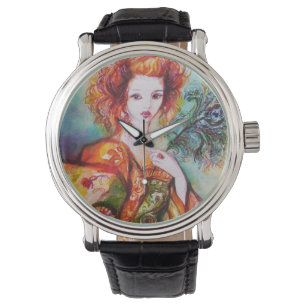 MONTRE FEMME ROMANTIQUE AVEC PEACOCK FEACOCK