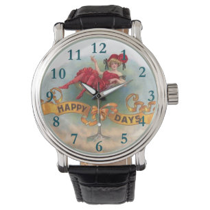 Montre Femme victorienne Champagne Rouge Happy