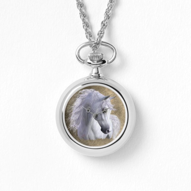 Montre Femmes en acier inoxydable du cheval arabe, style  (Recto)