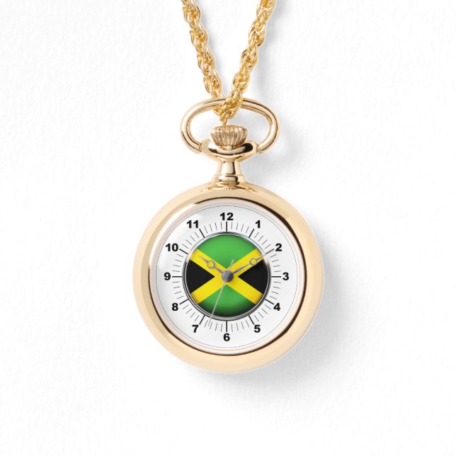 Montre Femmes Jamaïque Drapeau Wraparound Gold Watch (Recto)