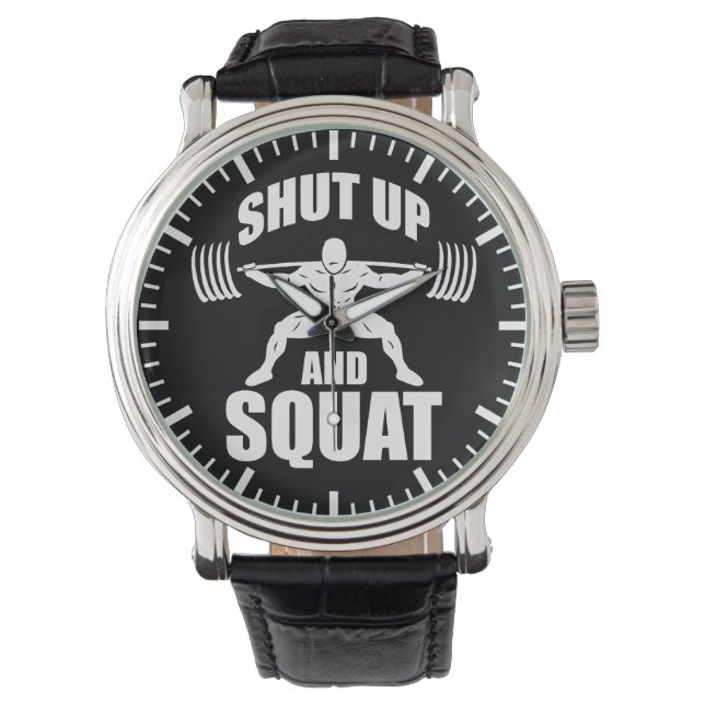 Montre Fermer Et Squat - Motivation De L'Entraînement (devant)