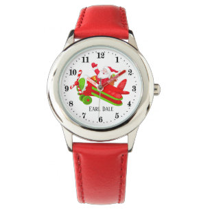 Montre Festif Noël volant Père Noël ajouter nom enfants