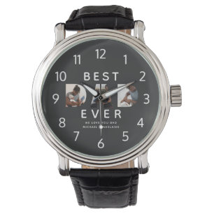 Montre Fête des pères personnalisée Collage photo meilleu