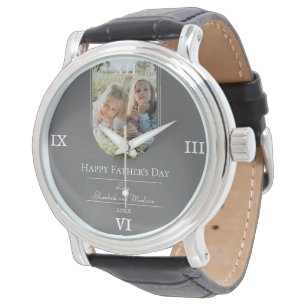 Montre Fête des pères photo Arch moderne   Gris