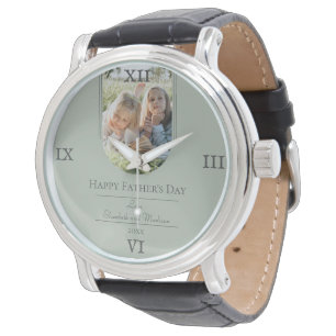 Montre Fête des pères photo Arch moderne Sage Green