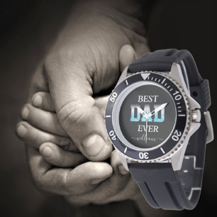 Montre Fête des pères photo personnalisée de Best Papa Ev