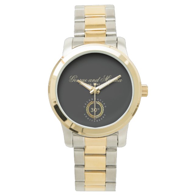 Montre Fête du 30e anniversaire. Personnalisable . (devant)