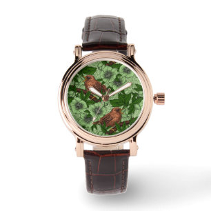 Montre Feu et hellebore, vert clair
