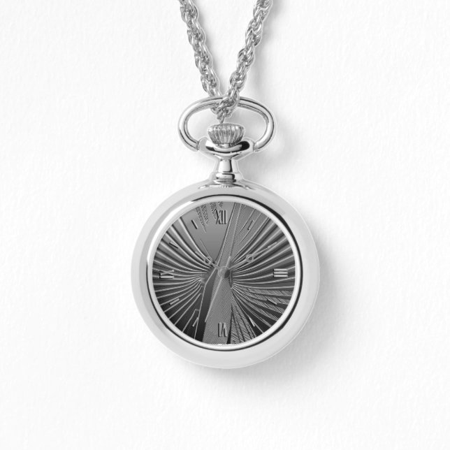Montre Feuille de palme chromé Art déco (Recto)