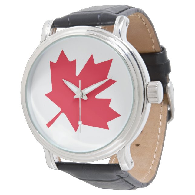 Montre Feuille d'érable canadienne (Incliné)