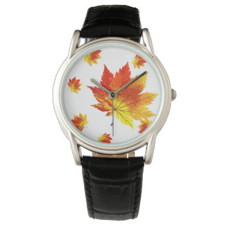 Montre Feuilles d'automne colorées