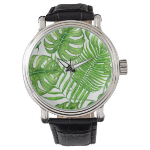 Montre Feuilles tropicaux