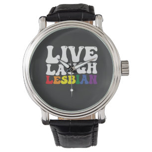 Montre Fière de vivre drôle lesbienne LGBT Groovy