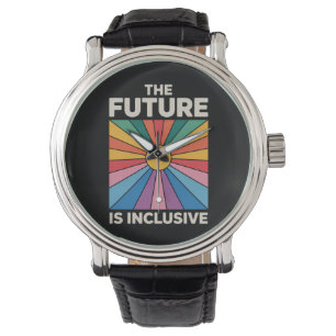Montre Fierté Arc-en-ciel L'avenir est inclusif LGBTQ 