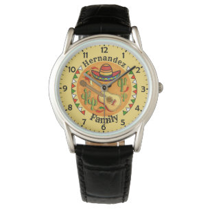 Montre Fiesta espagnole Nom personnalisé Fun Cinco De Ma