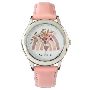 Montre Fille arc-en-ciel personnalisée