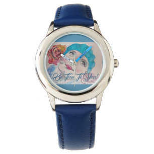 Montre Fille Avec Rose Rouge Beret Soyez Vrai Mai 28