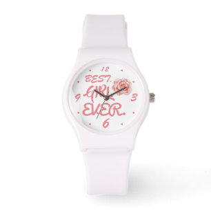 Montre FILLE. EXTRAORDINAIRE. Rose Fleur