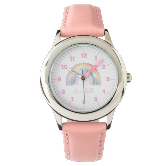 Montre Fille joli boho arc-en-ciel (devant)