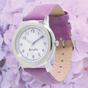 Montre Fille personnalisée Nom Acier inoxydable Bracelet 