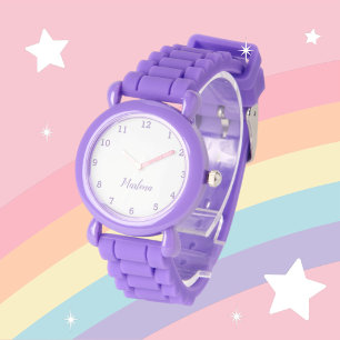 Montre Filles Mignonnes Moderne Violet Élégant Nom Person