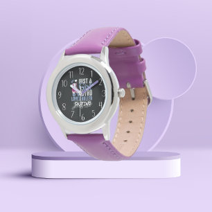 Montre filles mignonnes patineuses amantes art du monde