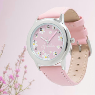 Montre Filles personnalisées Nom Rose Daisy Regarder enfa