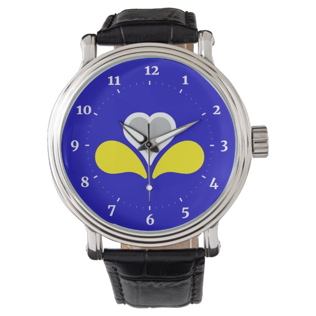 Montre Flag of Brussels, Belgium Wristwatch (devant)
