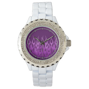 Montre Flammes de course violet