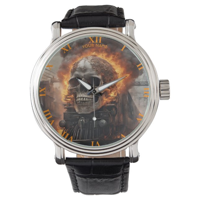 Montre Flammes du train crâne Imaginaire (devant)