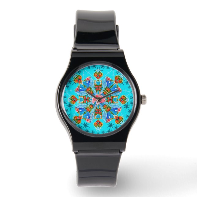 Montre Flammes Hawaiian Paradise (Bleu) (Recto)