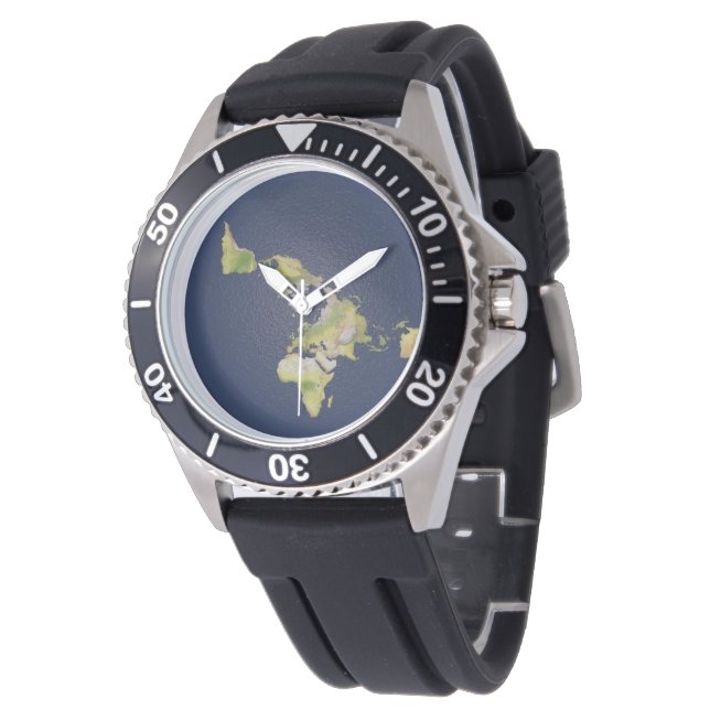 Montre Flat Earth ~ The Time Is Now ~ Watch! (Incliné)