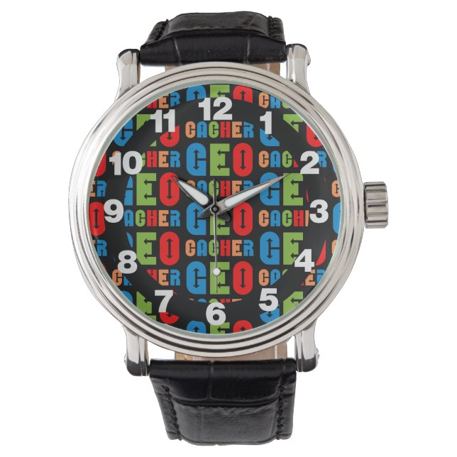 Montre Flèches de géocacher colorées (devant)