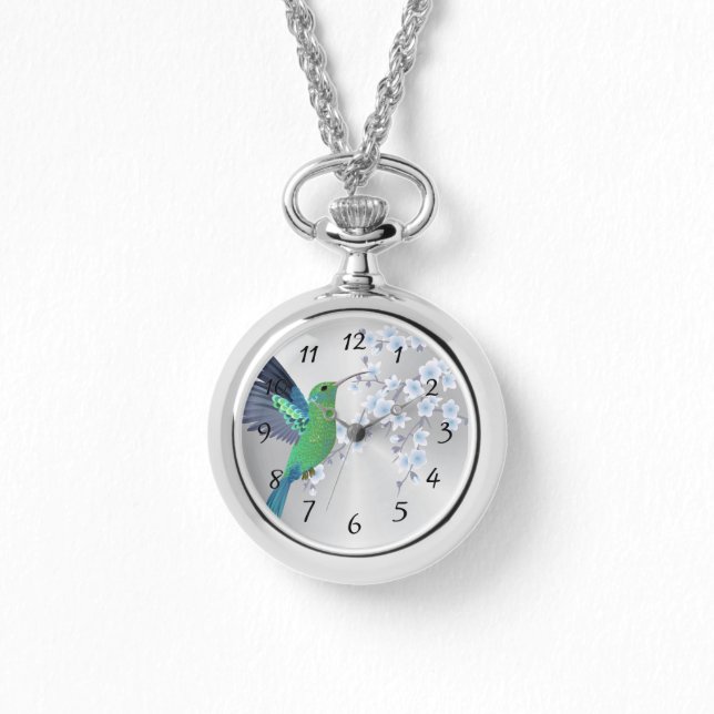 Montre Fleur de cerisier vert mignonne (Recto)