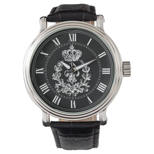 Montre Fleur de lis, couronne et couronne (devant)