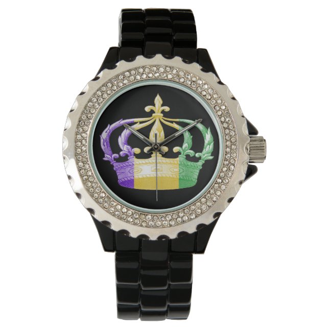 Montre Fleur de Lis Mardi Gras (devant)