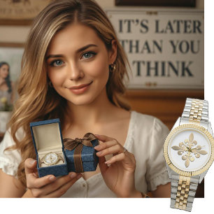 Montre Fleur de Lis Or Vintage Paris Classy