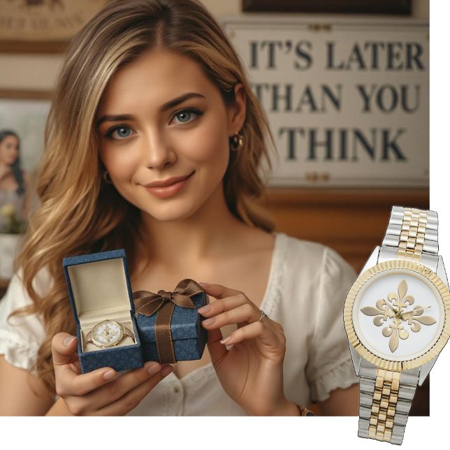 Montre Fleur de Lis Or Vintage Paris Classy (Créateur téléchargé)