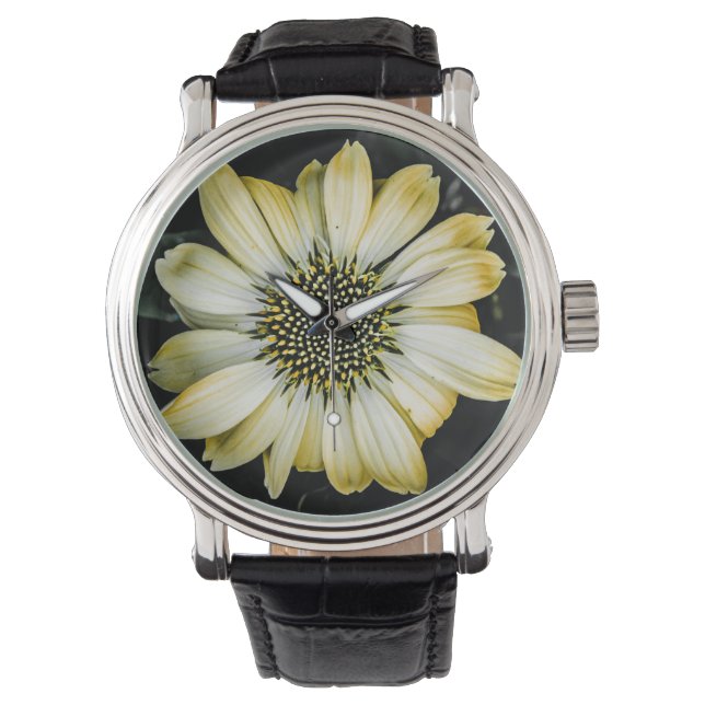 Montre Fleur de miel Jaune (devant)