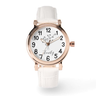 Montre Fleur de naissance personnalisée