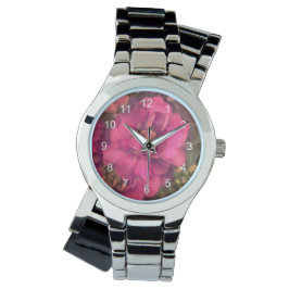 Montre Fleur de passion rose chaud