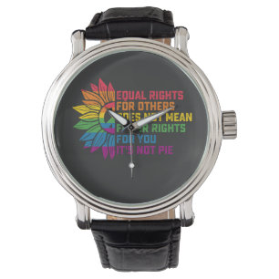 Montre Fleur de tournesol de fierté LGBT Égalité des droi