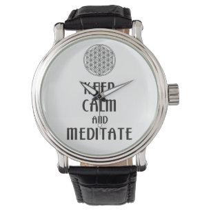 Montre Fleur de Vie - GARDEZ CALME et MÉDITEZ
