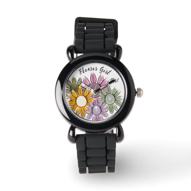 Montre Fleur Fête de mariage cadeau Monogramme (Recto)