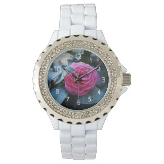 Montre Fleur rose