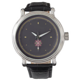 Montre Fleurie de Luxe Sombre | Dia Botanique en O